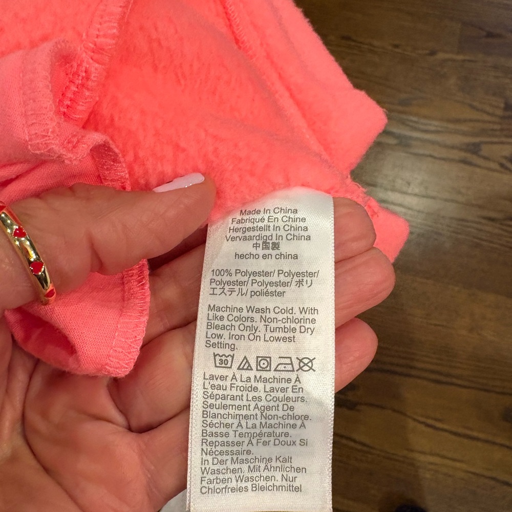 J. CREW FACTORY | Pink Sherpa Button Front Tunic - Size Medium - Picture 4 of 4